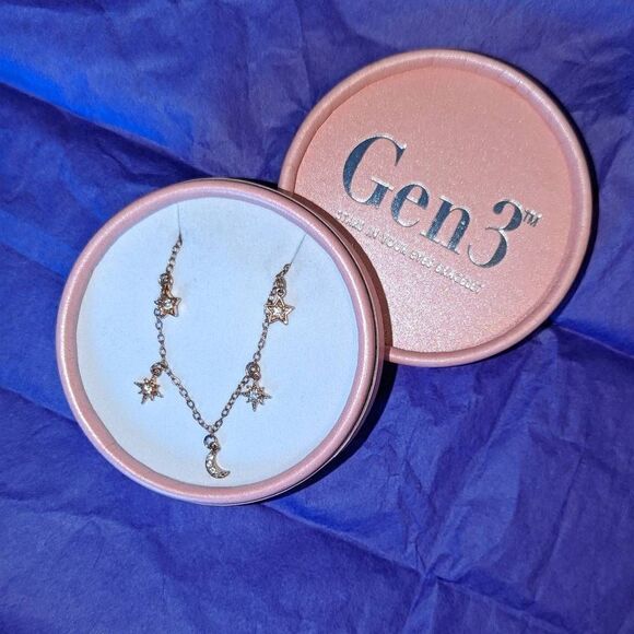 NIB Gen3 Mila Zodiac Stars in Your Eyes Charm Bracelet Gold Tone 7" plus 2" - Picture 1 of 3